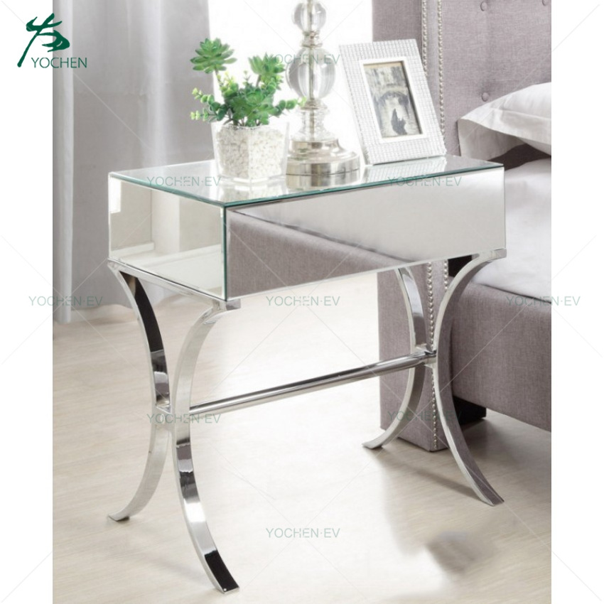 Luxury Chrome Stainless Steel Console Table Mirror Hallway Entry Kitchen Dining Hotel Glass MDF Marble Metal Home Furniture