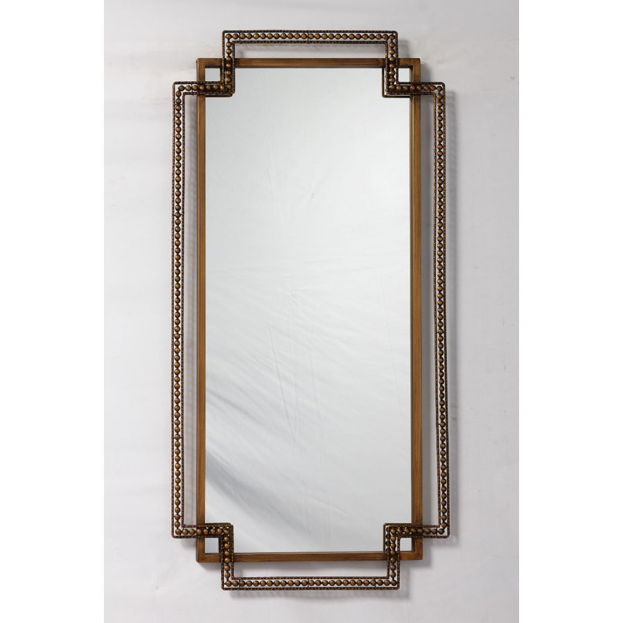 Anthropologie Mirror Gold Living Room Arched Decorative Luxury Golden Metal Wall Mirror Ornate Arch Mirror