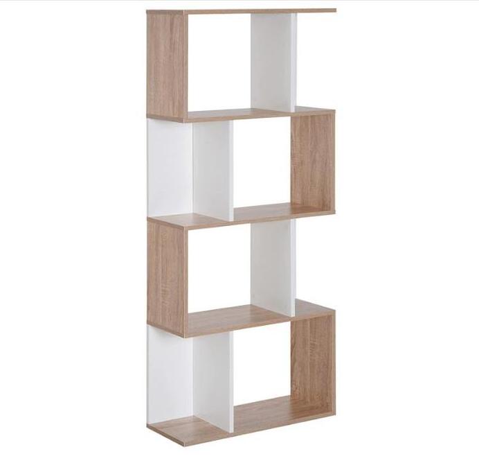 Freestanding Shelving Unit Wooden Bookcase Cube Display Book Shelf 5-Tier Bookshelf