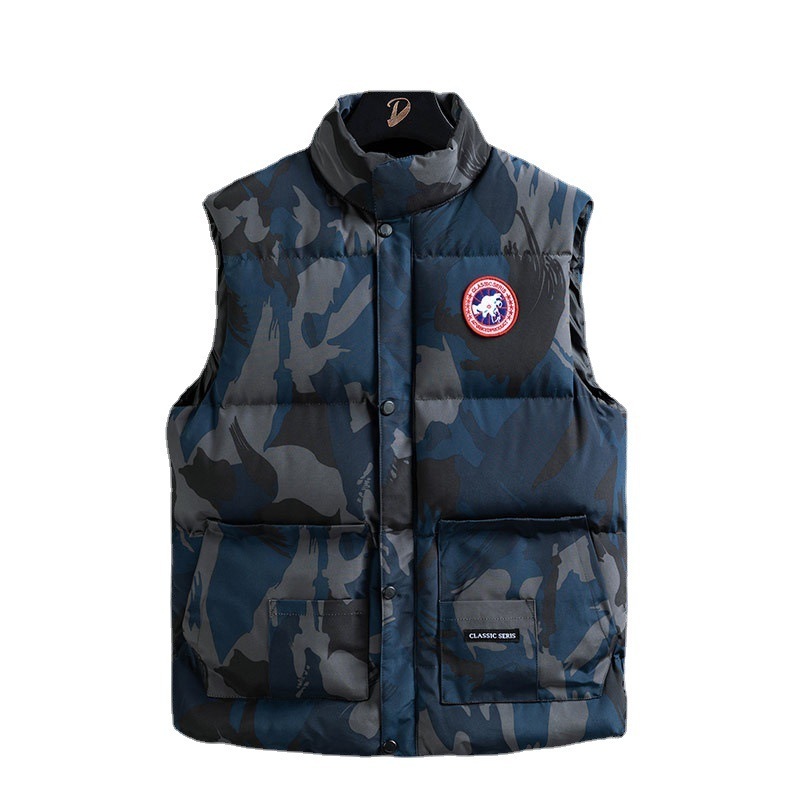 Wholesale Down Cotton Stand Collar Canada Plus Men's Goose Down Coat Down Vest Outdoor Men