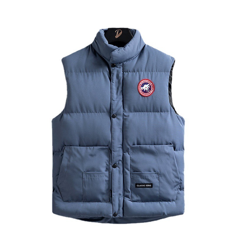 Wholesale Down Cotton Stand Collar Canada Plus Men's Goose Down Coat Down Vest Outdoor Men