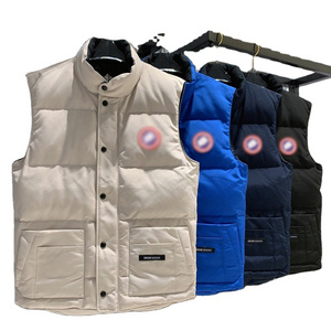 Wholesale Down Cotton Stand Collar Canada Plus Men's Goose Down Coat Down Vest Outdoor Men