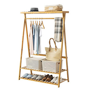 Simple Modern Bedroom Multifunction Removable Bamboo Coat Rack