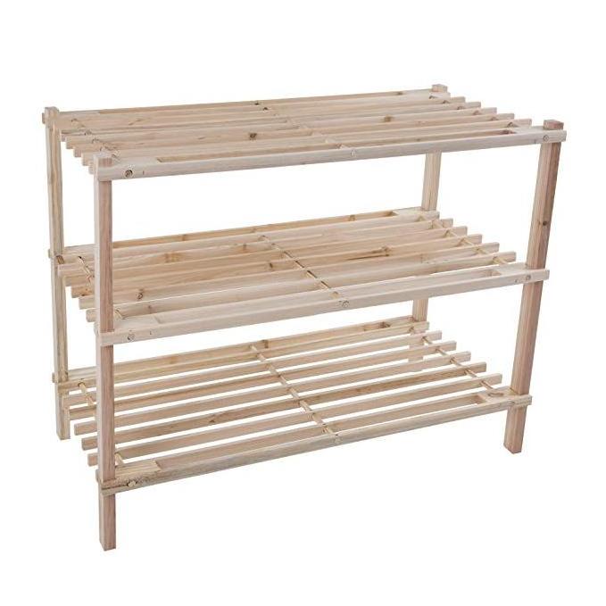 Creative Multi Layer Shoe Rack Economical Dust Proof Wood Shoe Rack