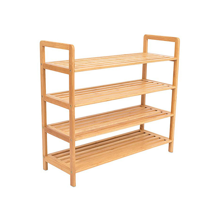 Natural Rustic Artistic Bamboo 100 Pair Shoe Rack