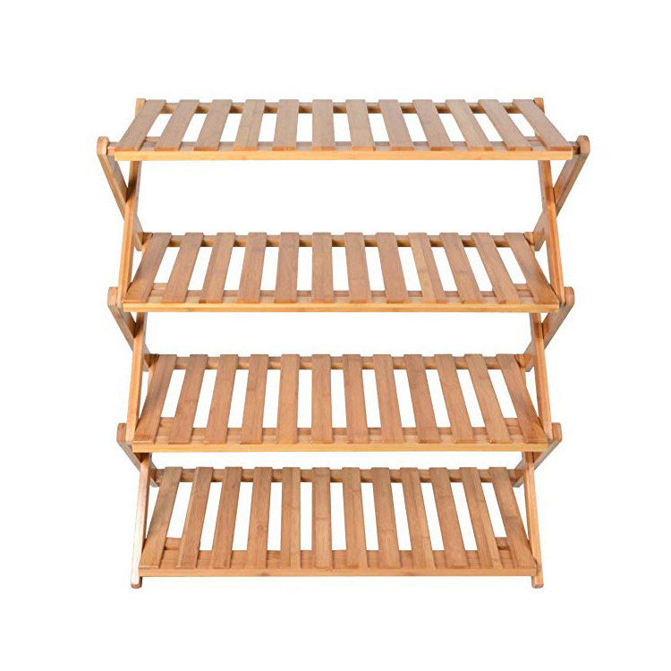 Natural Rustic Artistic Bamboo 100 Pair Shoe Rack