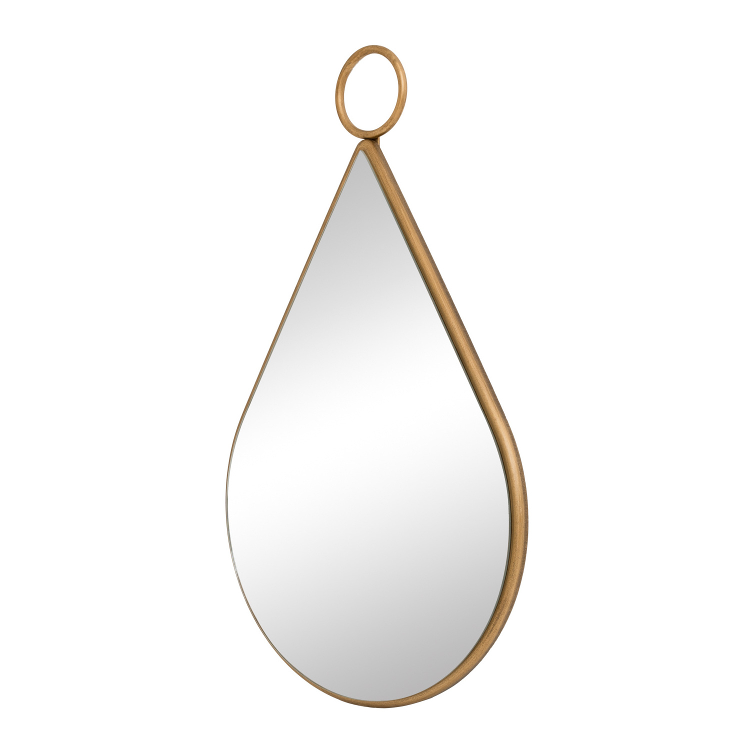 custom modern irregular gold metal frame water drop decoration teardrop wall mirror