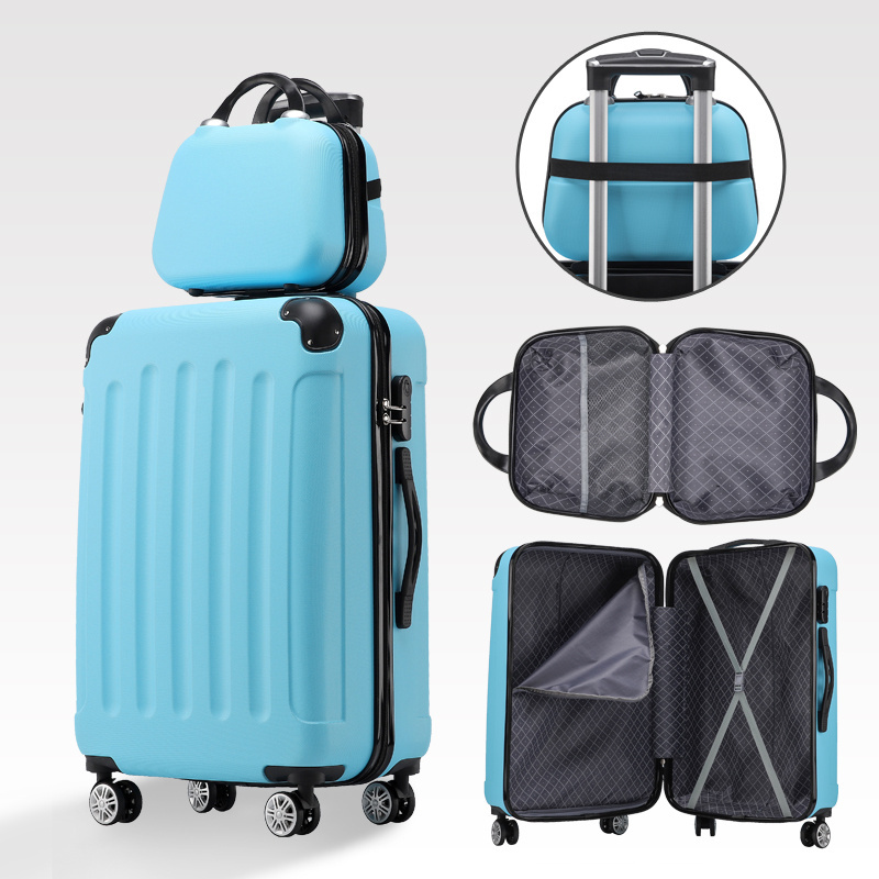 New Arrival Customized luggage set with Universal wheels  travel bags  trolley case   ABS Suitcase travel case