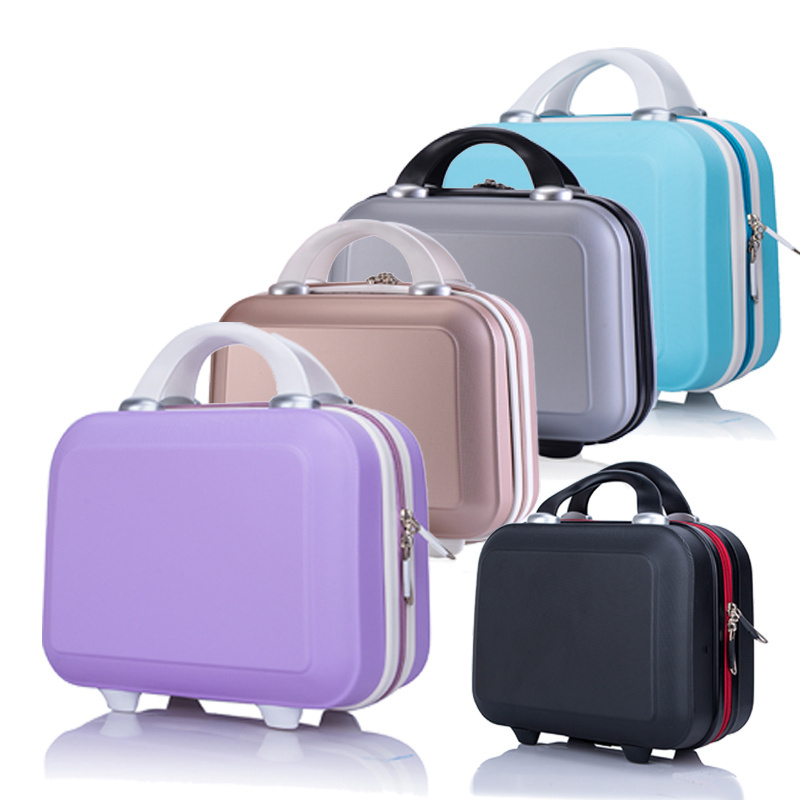 2022 Hot Sale Women Hand Bags Mini Small Portable Carrying Suitcase Hard Shell Hard Travel Cosmetic Cas