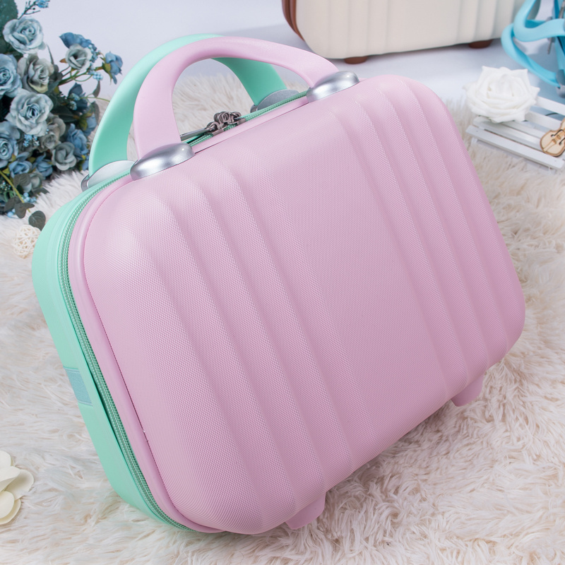 9 years old beautiful colorful hard makeup case suitcase mini bag cosmetic bags handbag travel organizer for women gift