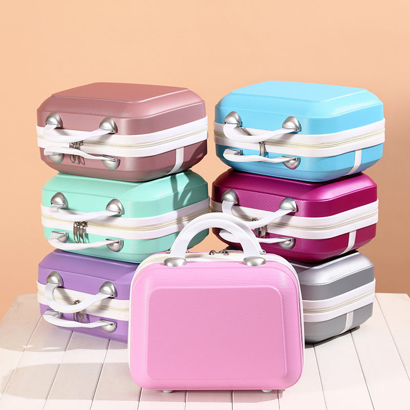 2022 Hot Sale Women Hand Bags Mini Small Portable Carrying Suitcase Hard Shell Hard Travel Cosmetic Cas