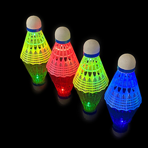 Badminton Sets LED Shuttlecock Colorful Dark Night LED Badminton Glow In Dark Colorful Flash Shuttlecock