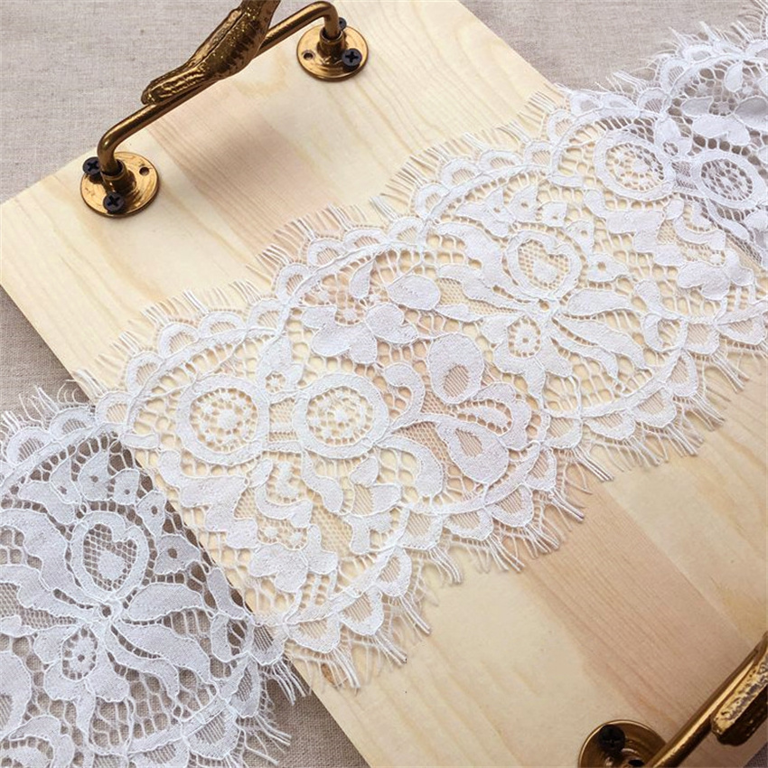 Zeal Beautiful French Eyelash Lace Fabric Diy Exquisite Lace Embroidery Clothes Wedding Dress Accessories