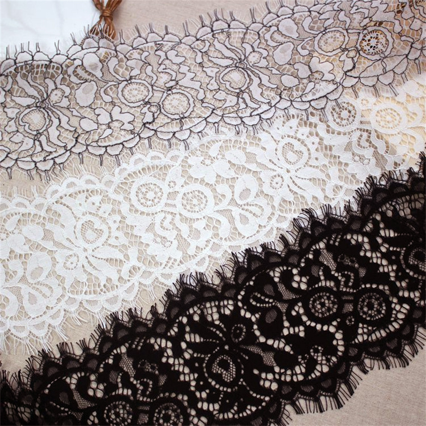 Zeal Beautiful French Eyelash Lace Fabric Diy Exquisite Lace Embroidery Clothes Wedding Dress Accessories