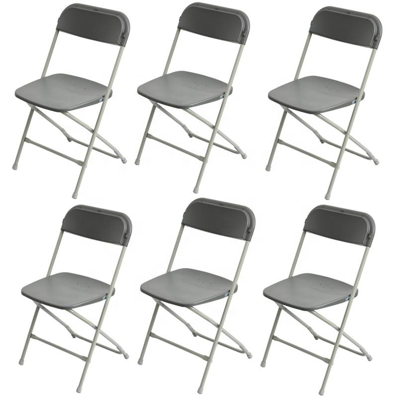 6-Pack Premium Red Plastic Steel Folding Chair Stackable and Portable for Outdoor Event Wedding Party Chairs