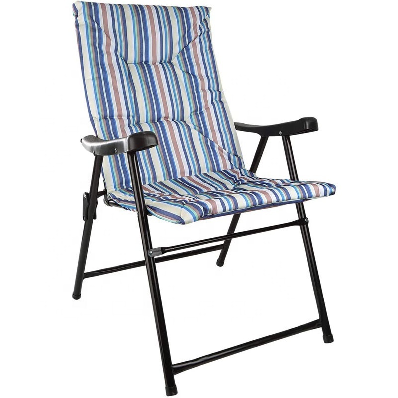 Lightweight Padded Folding Chair Oxford Fabric Outdoor Camping Outside Armchair