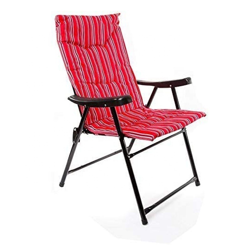 Lightweight Padded Folding Chair Oxford Fabric Outdoor Camping Outside Armchair