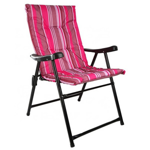 Lightweight Padded Folding Chair Oxford Fabric Outdoor Camping Outside Armchair