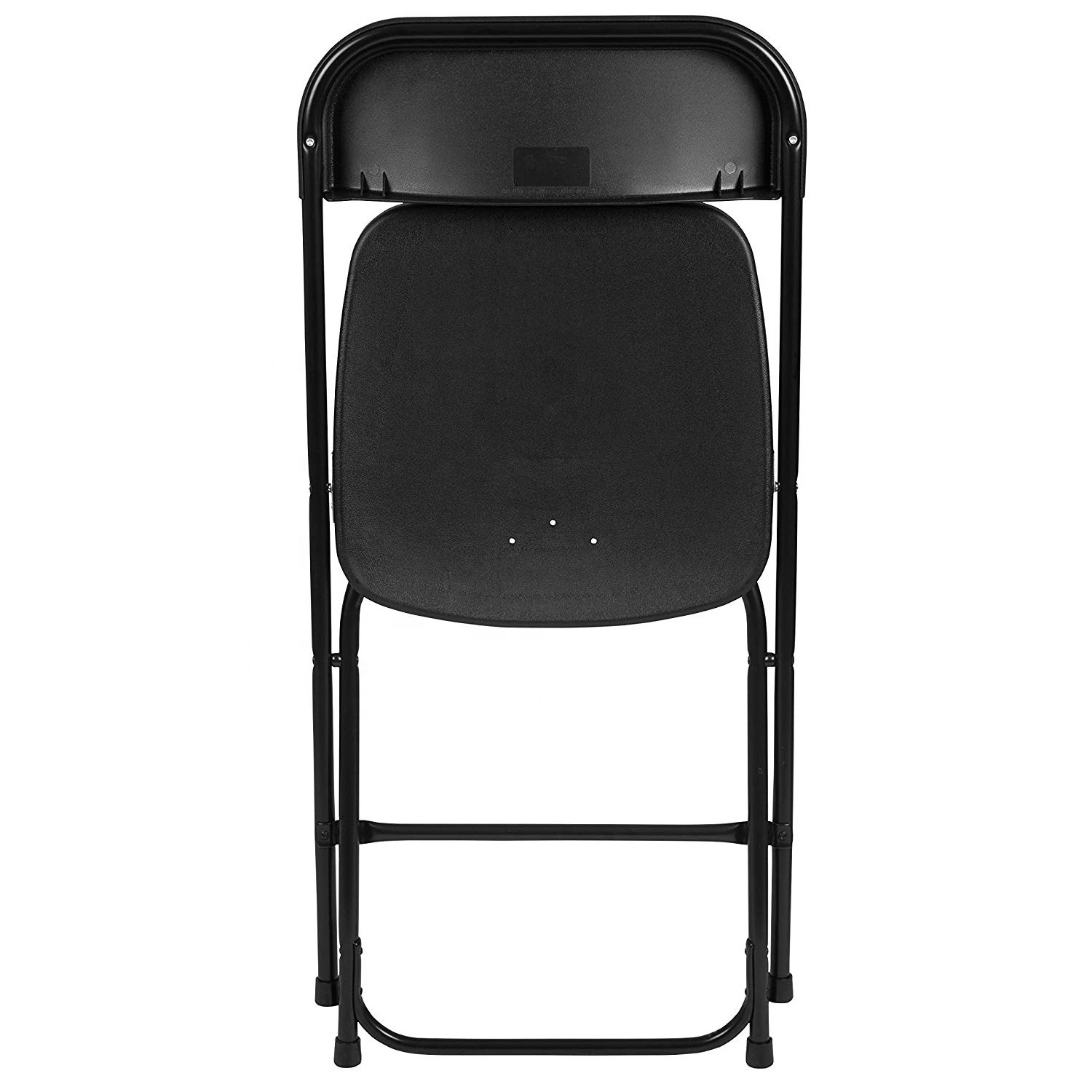 Commercial Quality Black Plastic Folding Chairs Stackable Outdoor Event Garden Chairs for Weddings Parties