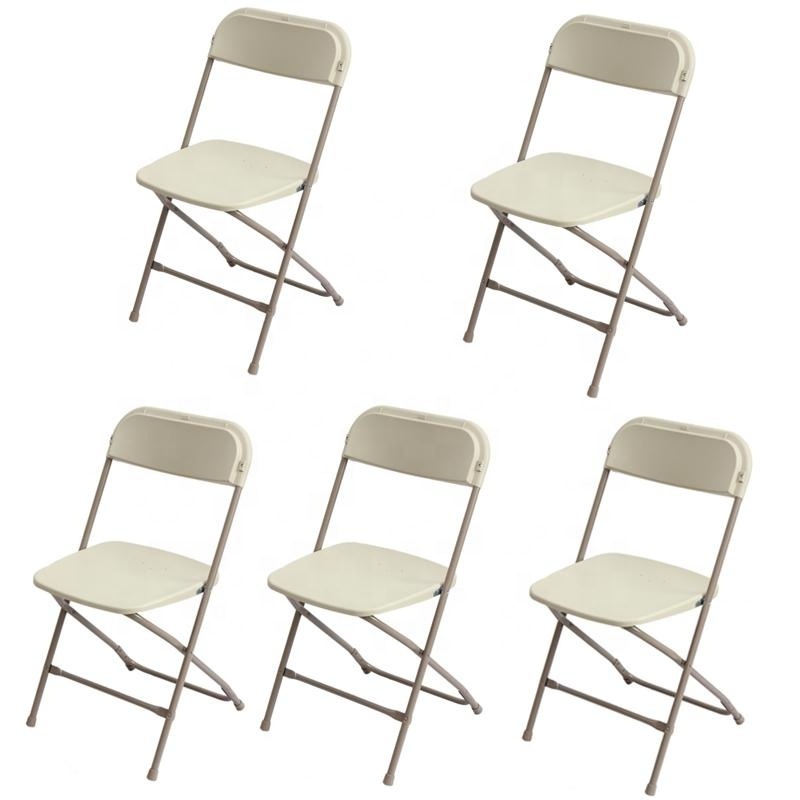 5-Pack Black Plastic Foldable Chair Perfect for Any Events Stackable Outdoor Event Wedding Party Chairs