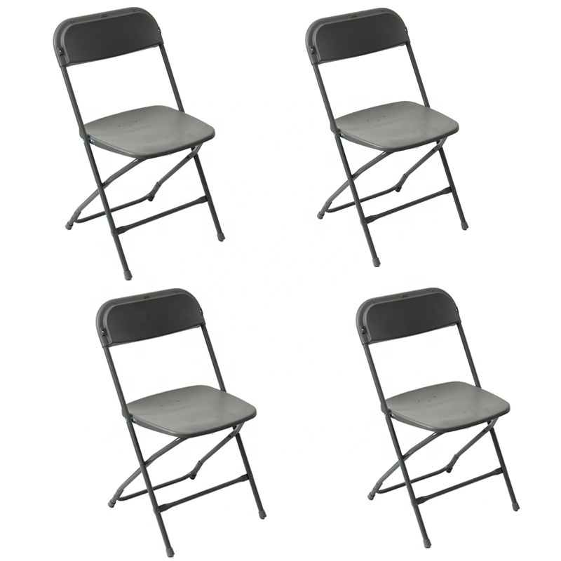 4-Pack Best Seller Brown Plastic Wedding Folding Plastic Chair For Rental For Outdoor Events like Banquet Wedding Party