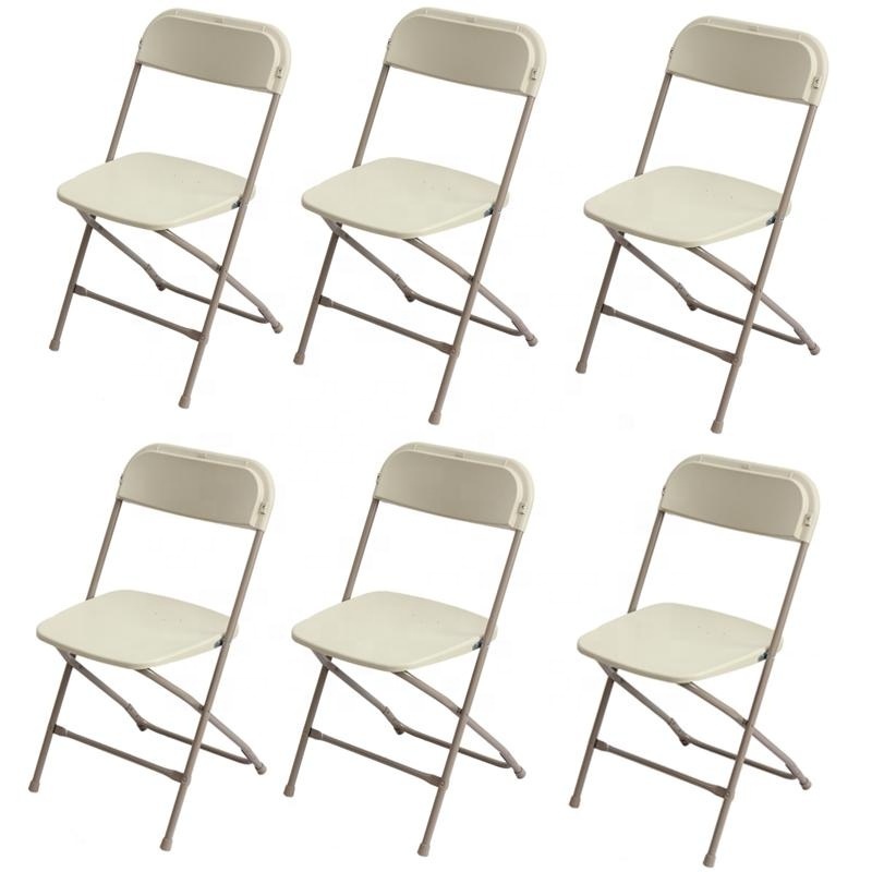 6-Pack Premium Red Plastic Steel Folding Chair Stackable and Portable for Outdoor Event Wedding Party Chairs