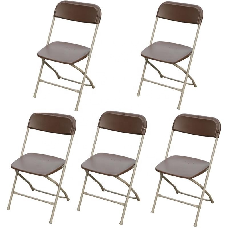 5-Pack Black Plastic Foldable Chair Perfect for Any Events Stackable Outdoor Event Wedding Party Chairs