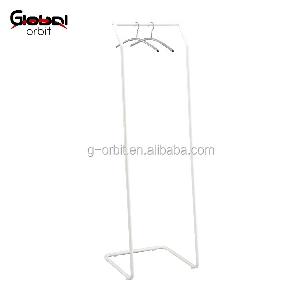 Simple Design Floor Free Standing Steel Coat Rack New White