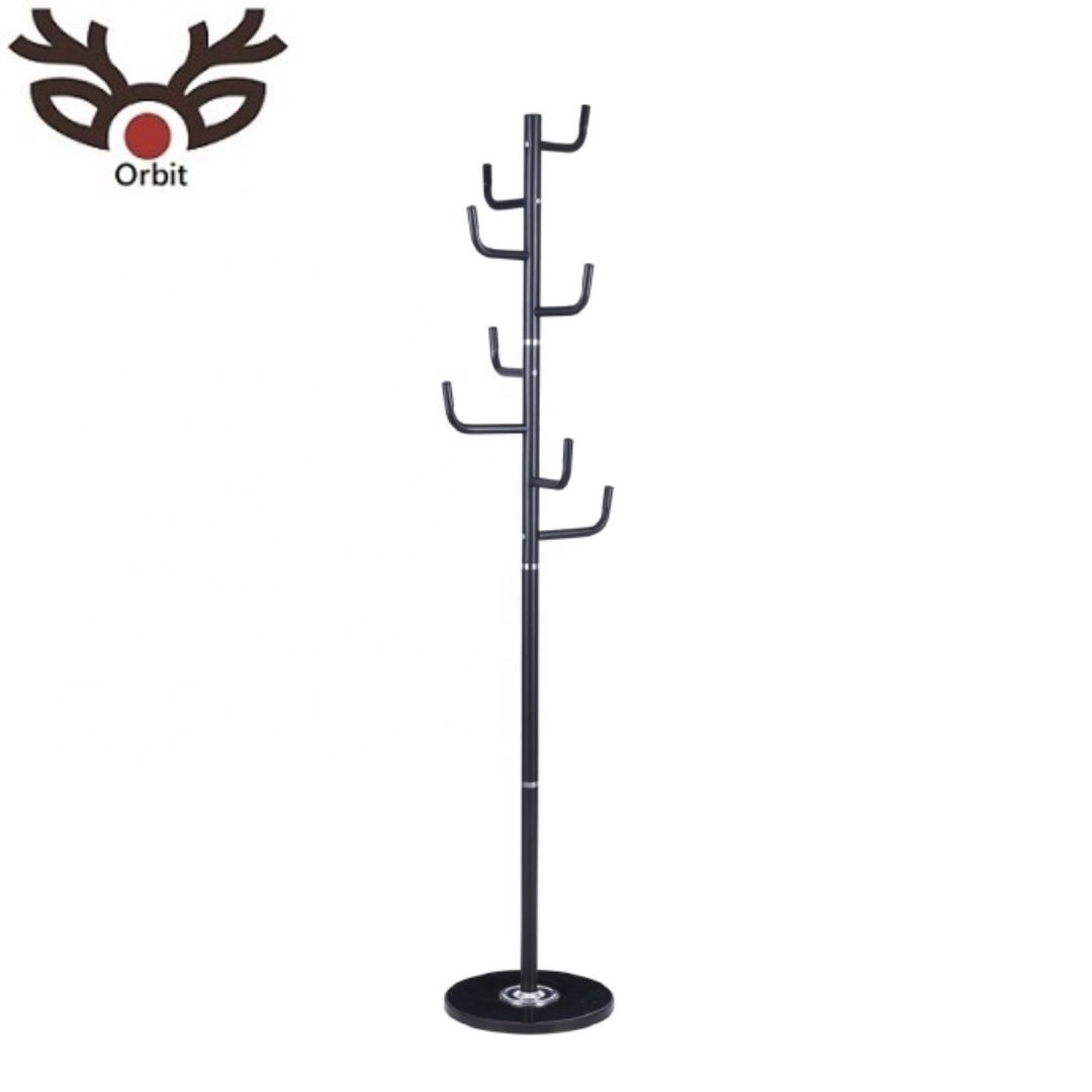 Metal Coat Stand Coat Rack Marble Base Clothes Hat Hanger Holder Stand Tree