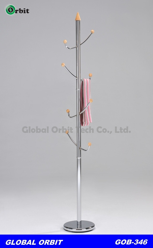 clothes tree hanger corner metal standing coat rack