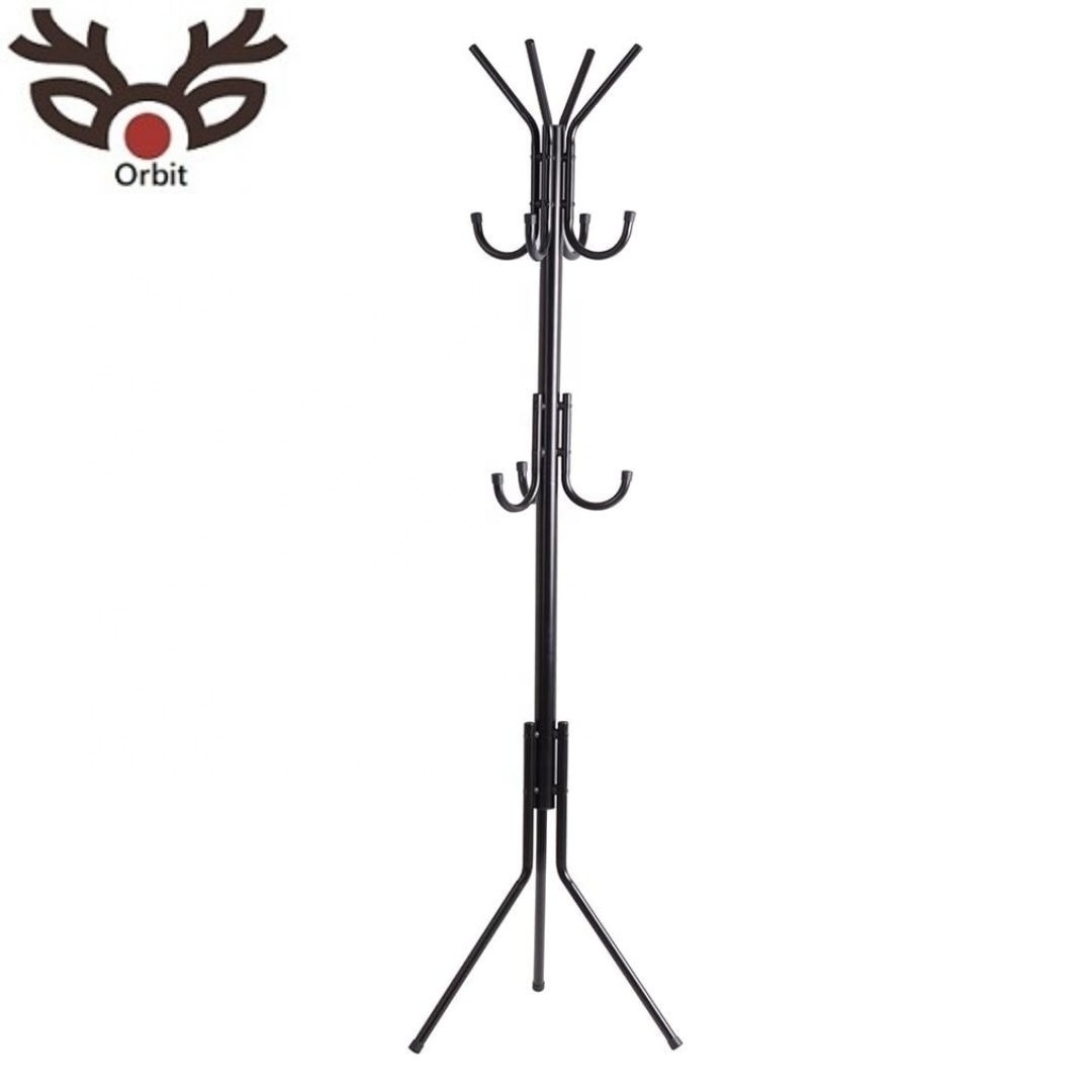 Standing Coat Rack Clothes Hat Hanger Holder Stand Metal 11 Hooks Hand Tool