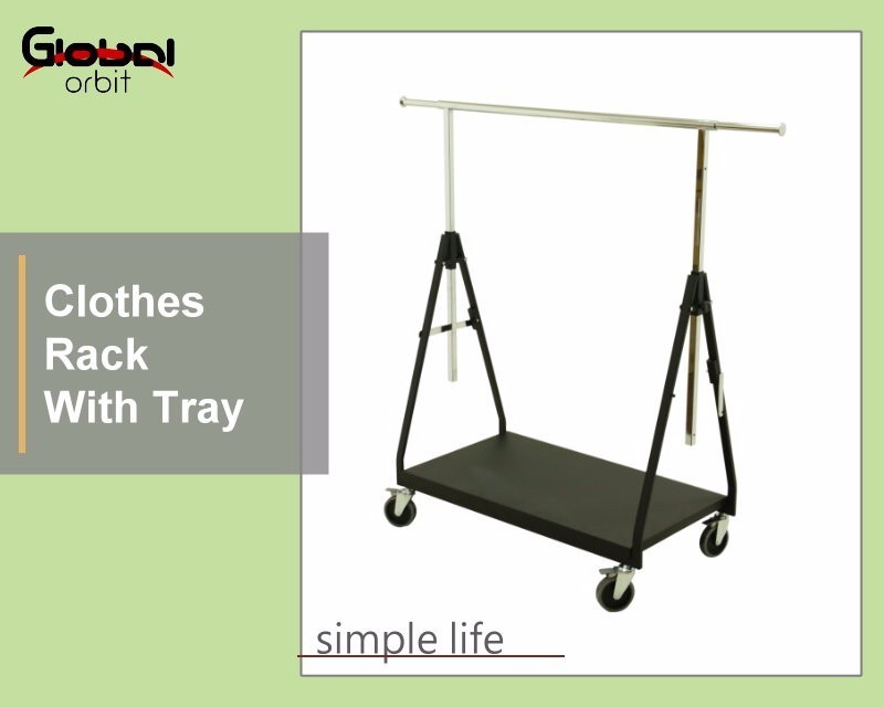 New Product Collapsible Clothing Display Folding Garment Hanging Rack