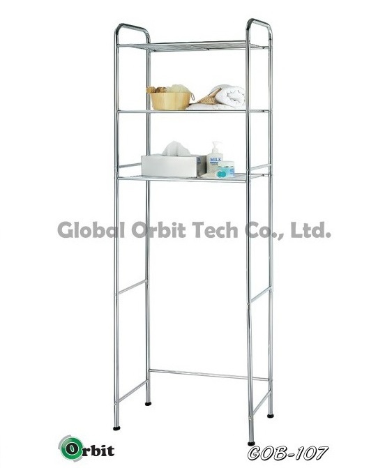 Bathroom Organizer Shelves With 3 Tier Space Saver Towel Storage Rack