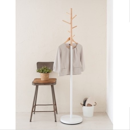 Wooden Flame hanger rack Flame Pole Stand Coat Rack