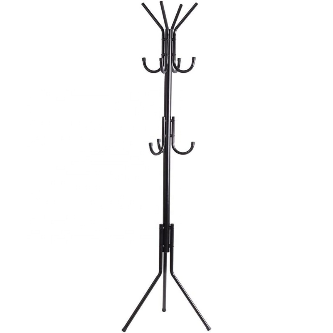 Standing Coat Rack Clothes Hat Hanger Holder Stand Metal 11 Hooks Hand Tool