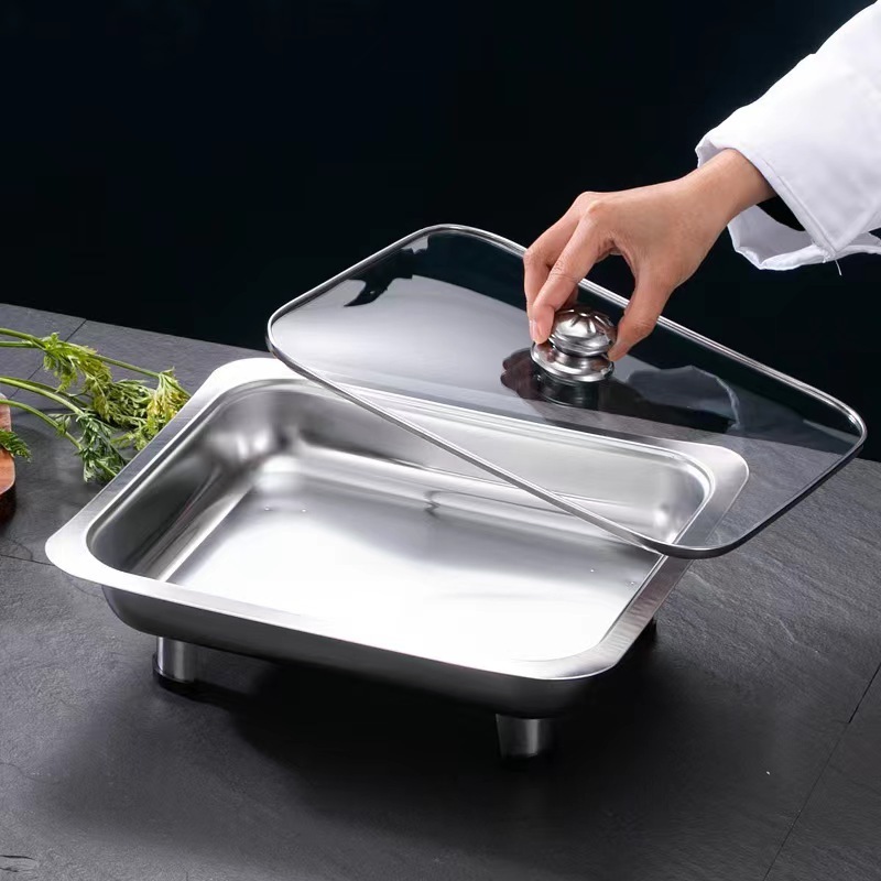 Food Warmers square shape stainless steel buffet portable chafing dish