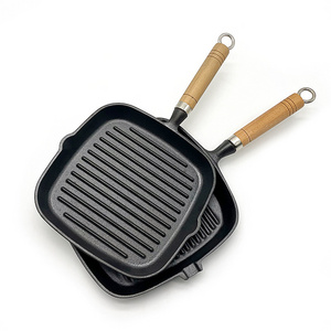 Cast iron Square Pan Non Stick Breakfast Steak Frying Pan With Handle