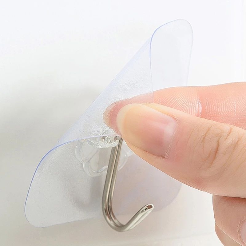 Transparent Strong Self Adhesive Door Wall Hangers Hooks Suction Heavy Load Rack Cup Sucker for Kitchen Bathroom