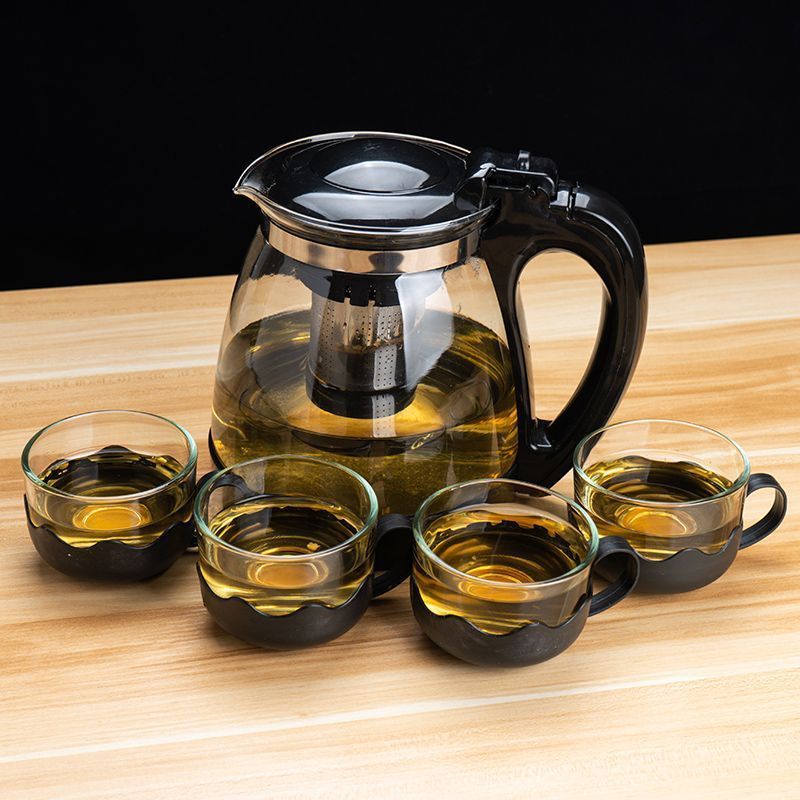 Tea 5-sets Drinking Pot Drink Ware Set CLASSIC Fashionable Coffee & Tea Sets Sublimation Glass Safe Heat Resistant Glass