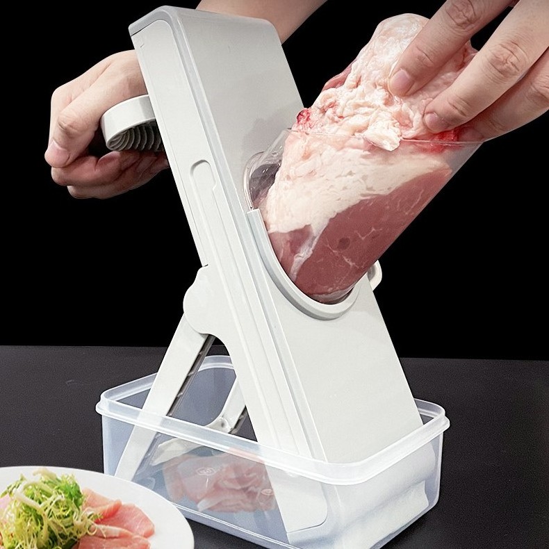 Manual Food Chopper Grater Julienne Mandoline Slicer Cutter with Container