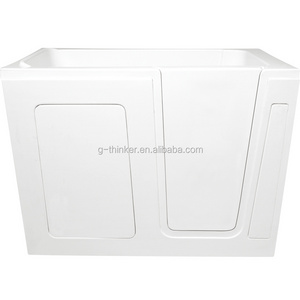 Big large small corner bathroom mini 55 52 48 inch square plastic sitting indoor hot bath tub bathtub shower combo for display