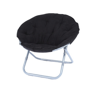 Wholesale High Quality Comfortable Portable Round Camping Chair Patio Folding Moon ChairFoldable Moon Chair Over Sized Padded Sh