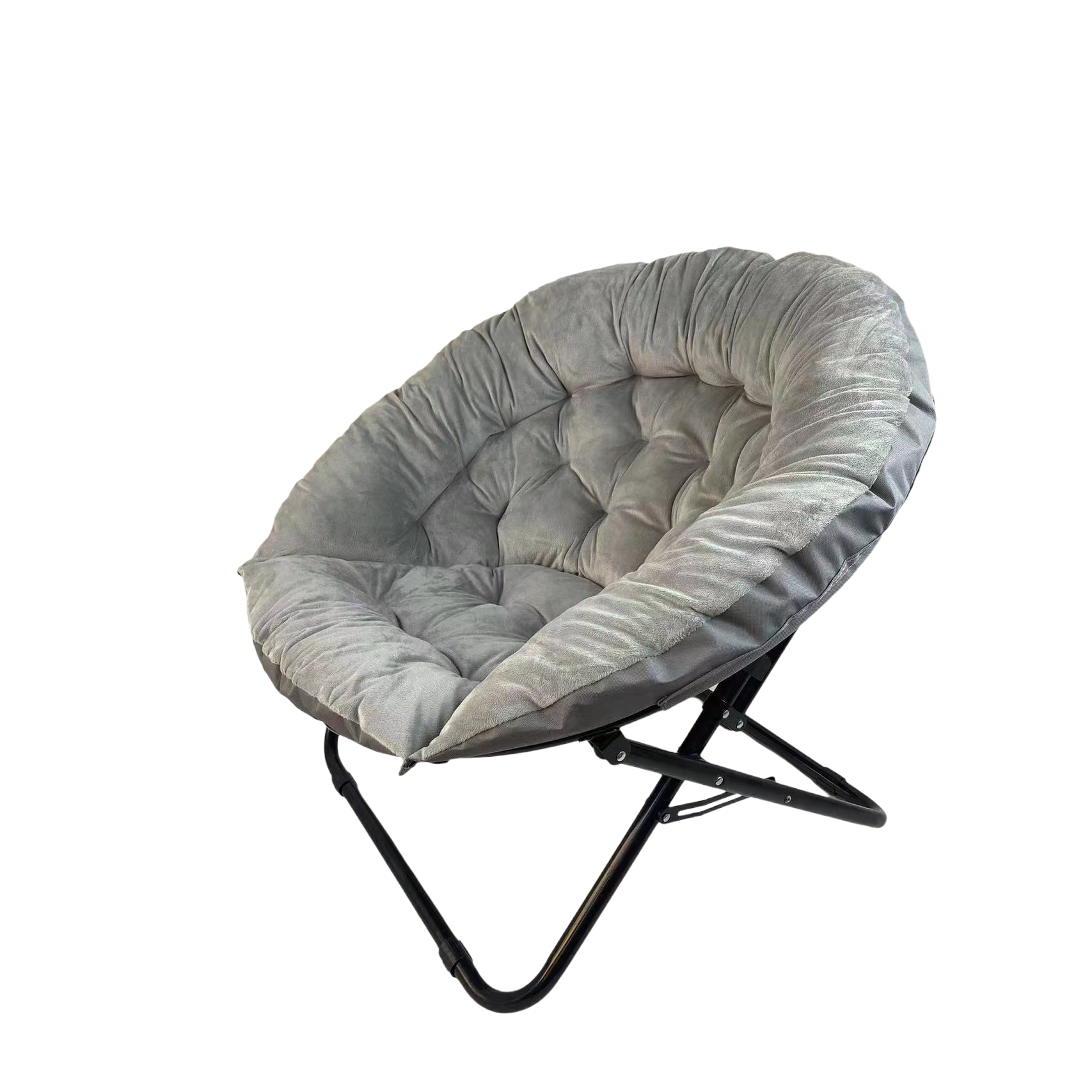 Warm cushion fold moon chair Large cotton padded saucer moon chair for multi-scene use