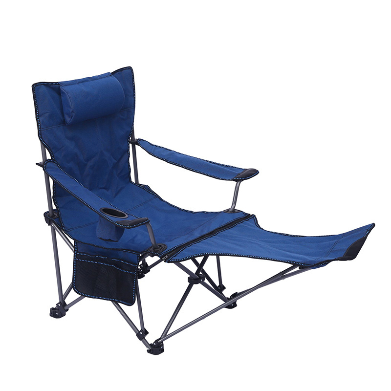 Folding Recliner Outdoor Ultra Lightweight with Armrests Side Pockets and Leg Rests Camping Beach Chair