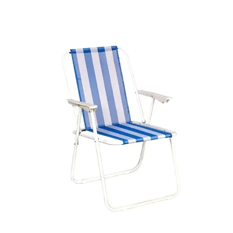 Wholesale Portable Outdoor Aluminium Beach Custom Recliner Lounge Chair Low Seat Folding Striped Beach Chair