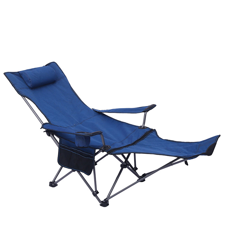 Wholesale Custom Logo Outdoor Ultra Lightweight Folding Camping Beach Chair with Cup Holder and Carrying Bag with Foot Rest