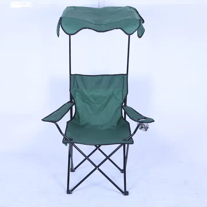 Custom Logo Outdoor Chair 600d Oxford 13/16mm Steel Low Folding Beach Chairs Whit Sunshade Umbrella