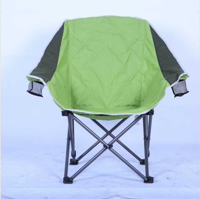 BSCI Wholesale Lightweight Duty Beach Camping Chair Premium Collapsible Aluminium Frame Moon Camping Chairs