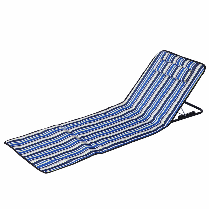 Summer wholesale cheap outdoor waterproof beach folding portable sun lounge cushion with backrest chair cushion