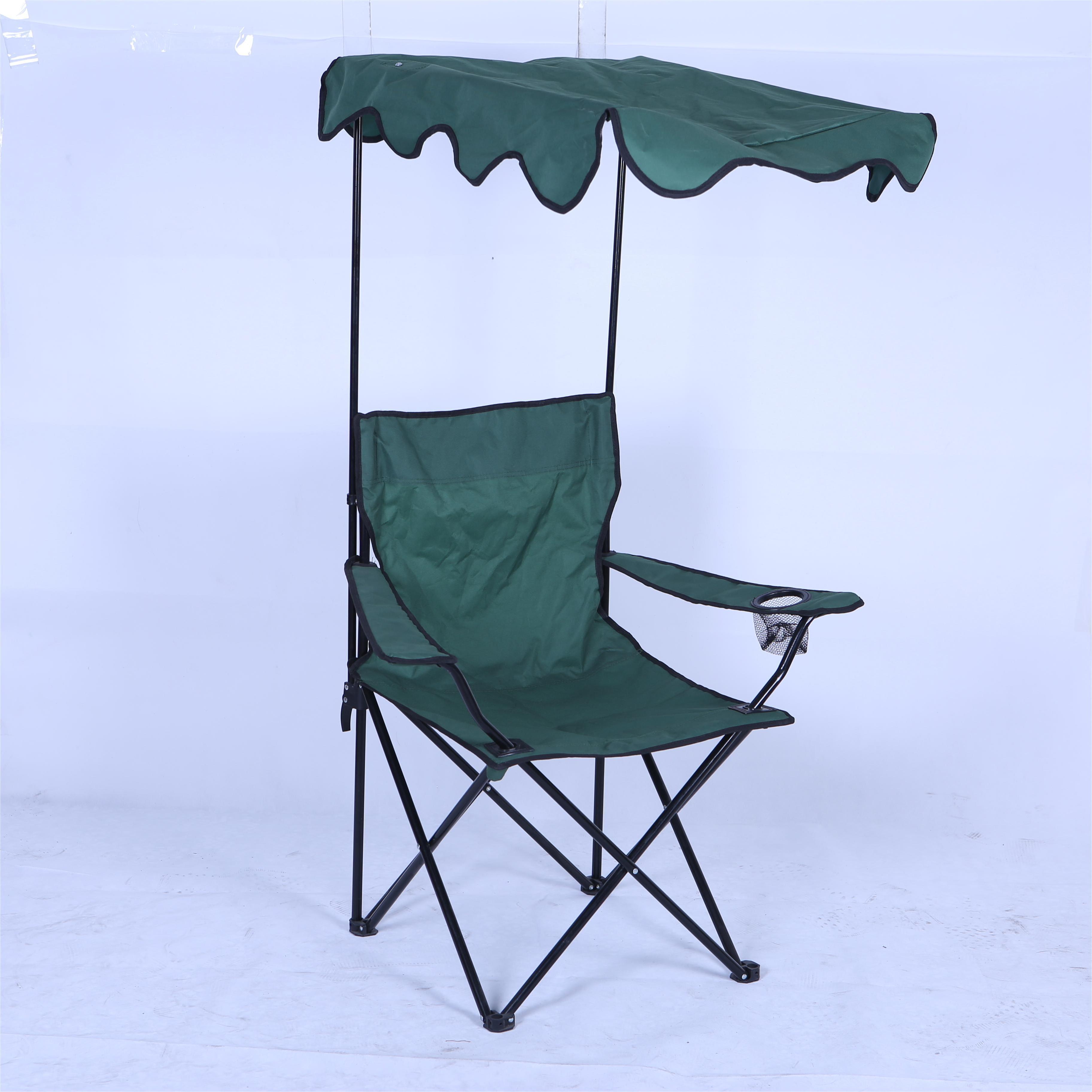 Wholesale customization camping chair with shade foldable lightweight folding camping chair with canopy